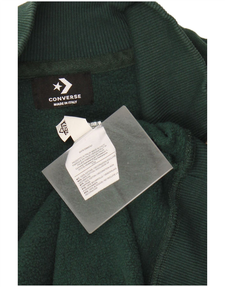 Giacca da ginnastica da uomo Converse in cotone verde medio