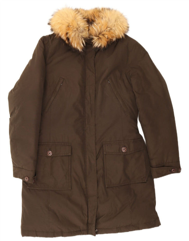 Cappotto imbottito da donna Woolrich UK 20 2XL Cotone kaki