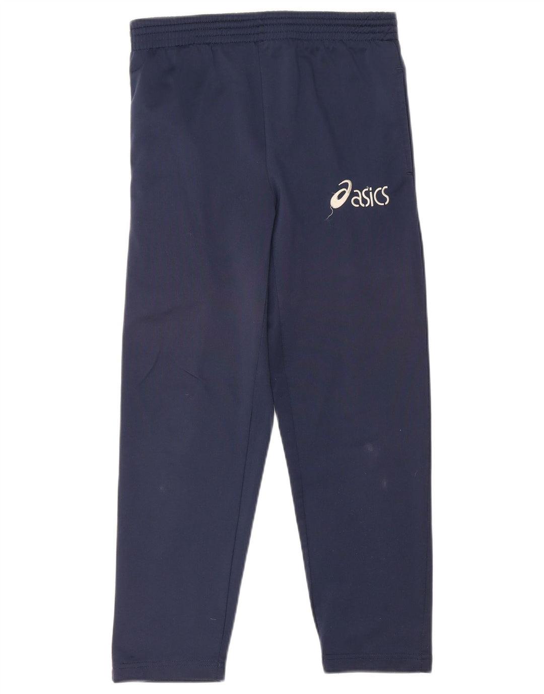 Pantaloni della tuta da bambino Asics 9-10 anni in poliestere blu navy