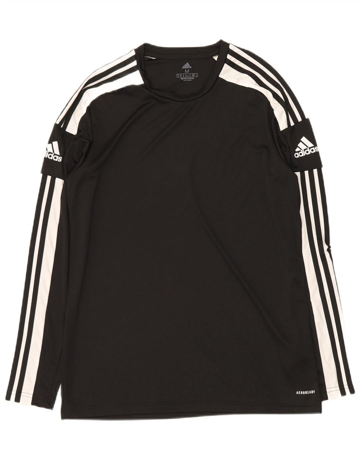Top Adidas Aeroready da uomo a maniche lunghe in poliestere nero medio