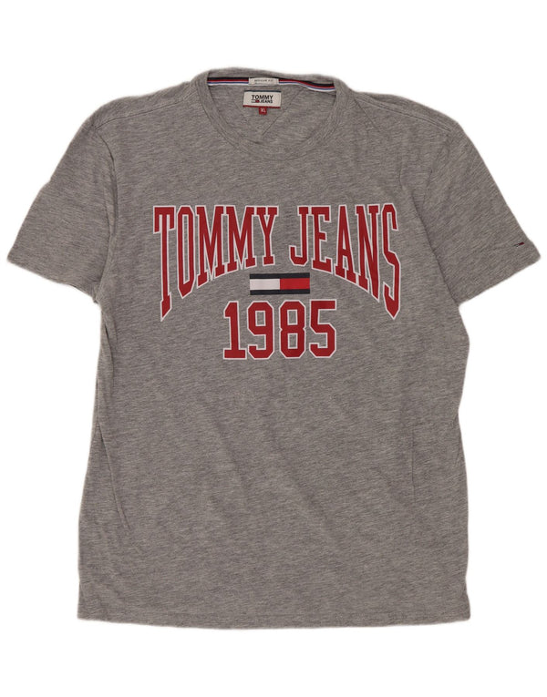 T-shirt grafica da uomo con vestibilità regolare Tommy Hilfiger XL grigio chiazzato