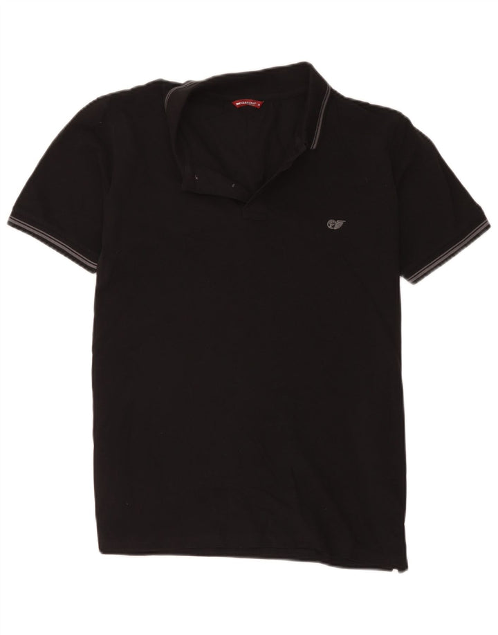 Polo da uomo Carrera in cotone nero medio