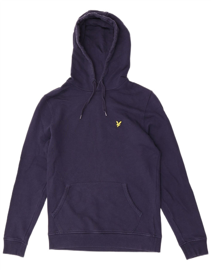 Felpa con cappuccio da uomo Lyle & Scott piccola in cotone blu navy