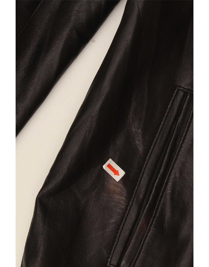 Giacca in Pelle Donna Lavorazione Artigiana IT 44 Media Nera Classica