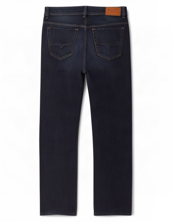Diesel Jeans dritti Viking da uomo W32 L32 in cotone blu navy