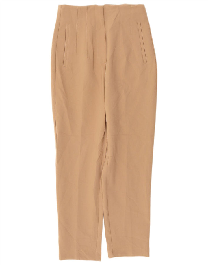 Pantaloni chino affusolati da donna Zara piccoli W26 L26 poliestere beige