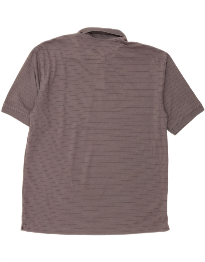 DOCKERS Mens Polo Shirt XL Grey Striped Cotton Vintage Dockers and Second-Hand Dockers from Messina Hembry 