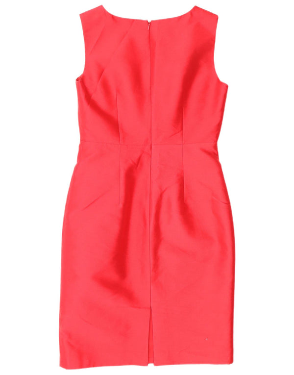 Hobbs Womens Sleeveless Sheath Dress UK 10 Small Red Wool
