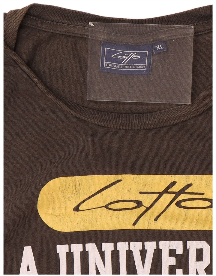 T-shirt grafica da uomo LOTTO Top XL Marrone