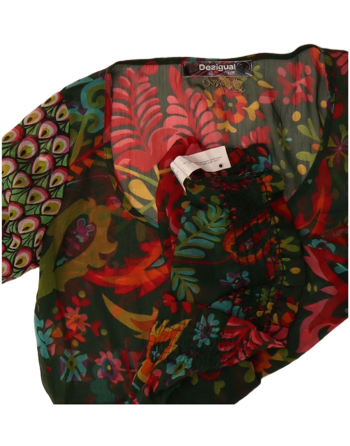 Desigual Camicetta a maniche lunghe da donna Top UK 10 Small Paisley multicolore
