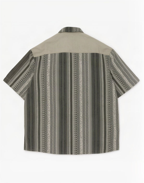 Camicia a maniche corte da uomo Santoryo XL verde geometrica