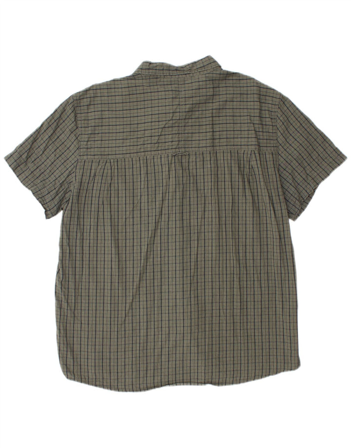 Camicia a maniche corte da uomo Mountain Warehouse 2XL Verde a quadri