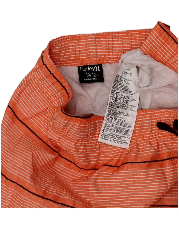 Pantaloncini da bagno per bambino HURLEY 10-11 anni in poliestere a righe arancioni