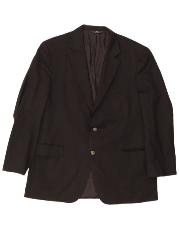 Giacca blazer a 2 bottoni da uomo Brooks Brothers UK 44 2XL lana nera classica
