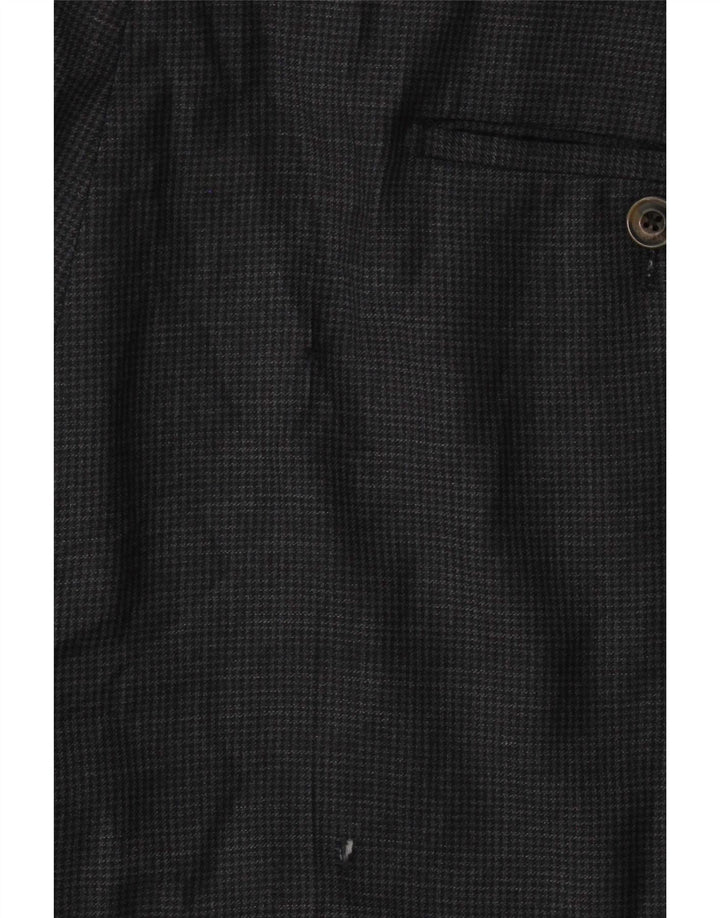 Pantaloni da abito da uomo Marks & Spencer W40 L33 blu navy pied de poule