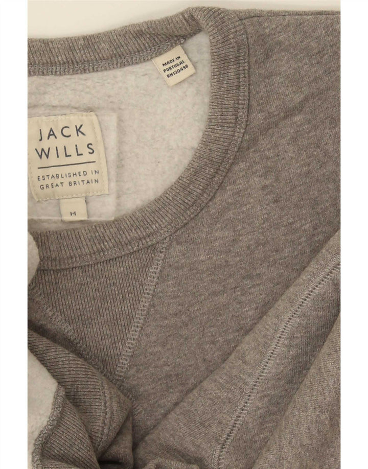 Felpa da uomo Jack Wills in cotone grigio medio