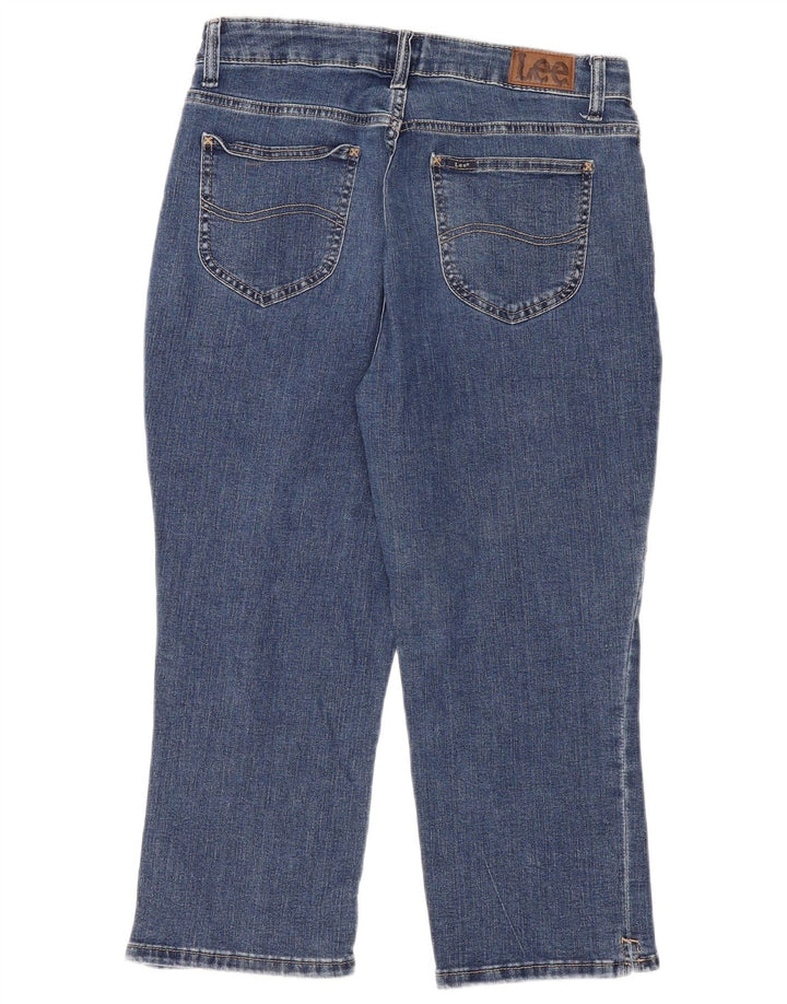 Jeans Capri da donna LEE US 10 Large W30 L21 Cotone blu