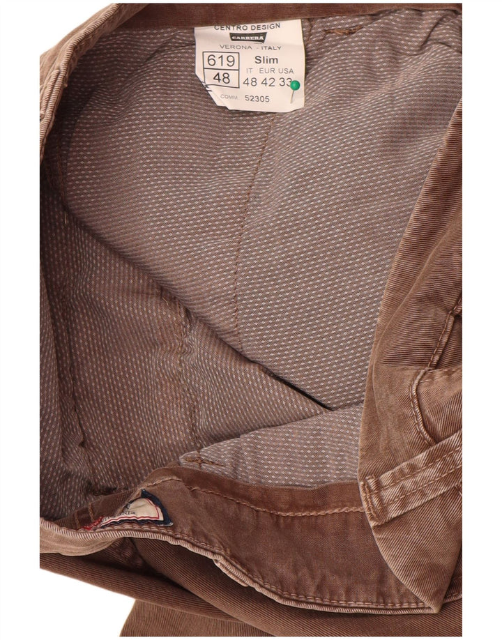 Pantaloni cargo slim da uomo Carrera IT 48 Medium W33 L32 Cotone marrone