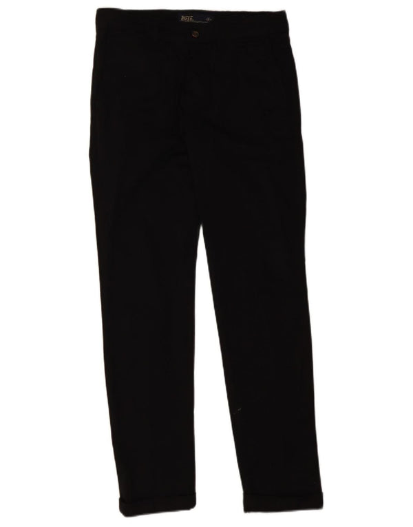 RIFLE Pantaloni casual slim da uomo W29 L30 in cotone nero