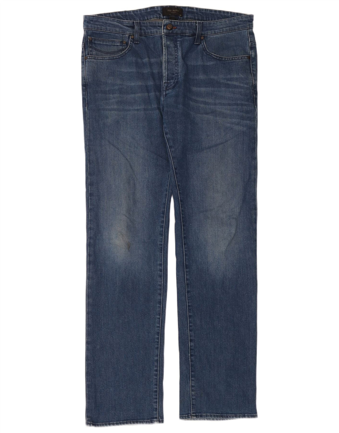 Jeans dritti da uomo Ted Baker W36 L34 cotone blu