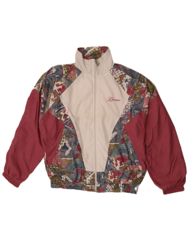 Giacca da tuta da donna Rucanor UK 38/40 Medium Maroon Geometric