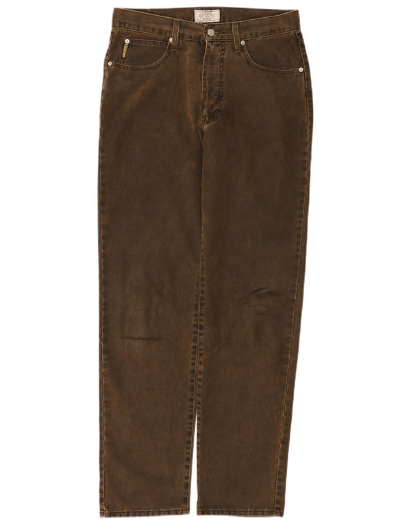 Jeans dritti da uomo Armani W34 L34 in cotone marrone