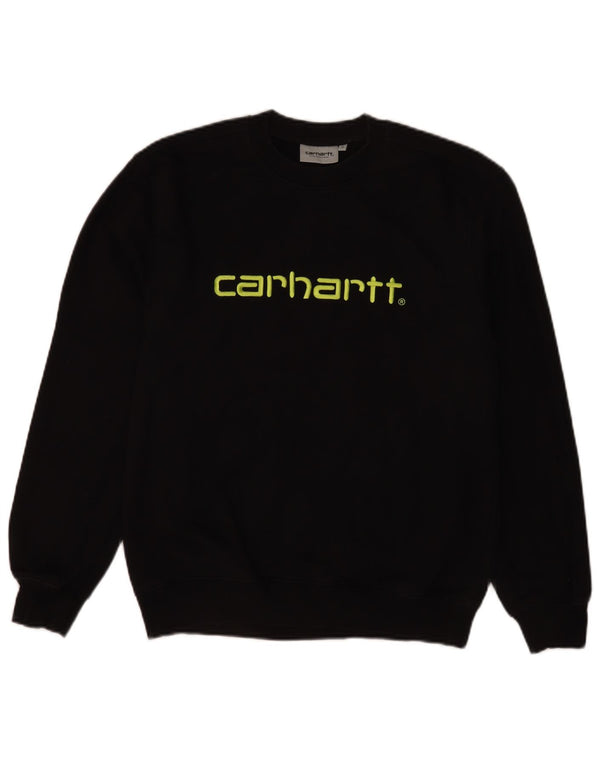 Felpa grafica da uomo Carhartt Maglione piccolo cotone nero