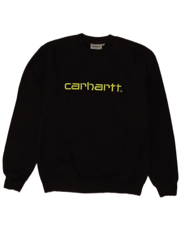 Felpa grafica da uomo Carhartt Maglione piccolo cotone nero