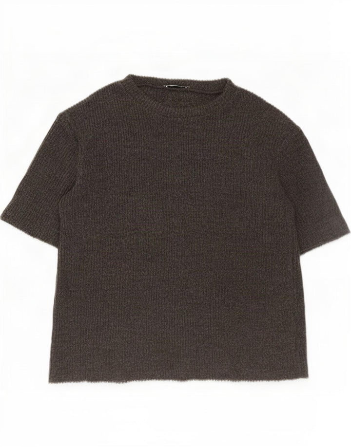 T-shirt oversize da donna Zara UK 10 piccola grigia