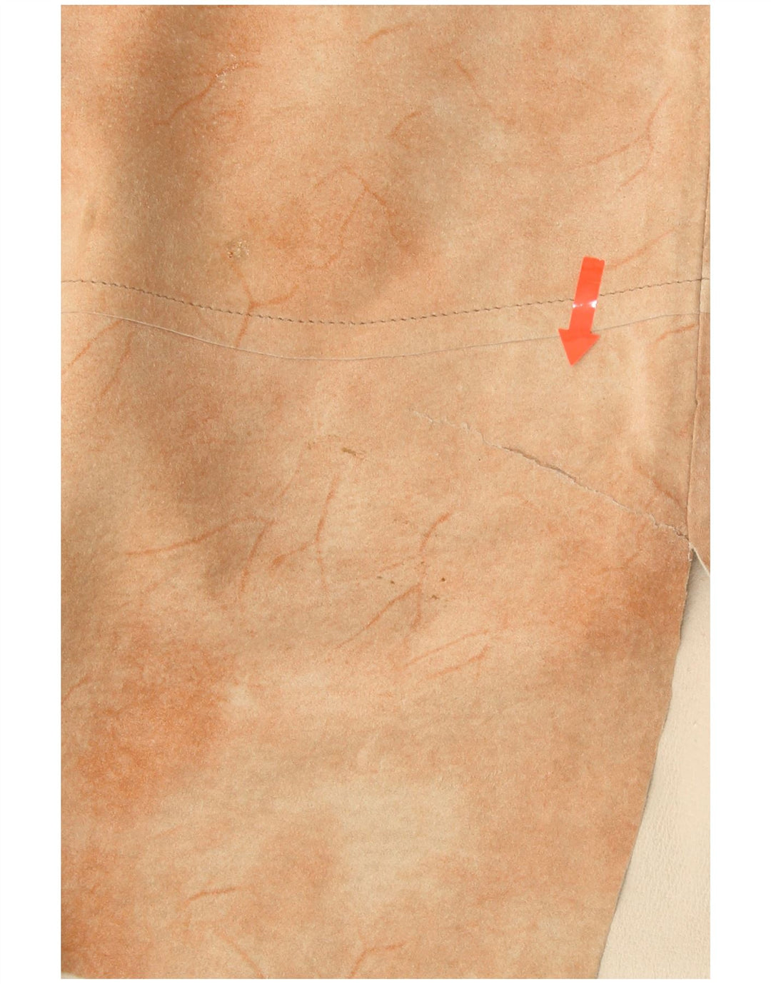 Gonna asimmetrica da donna HELLINE UK 14 Large W30 Beige Tie Dye Pelle