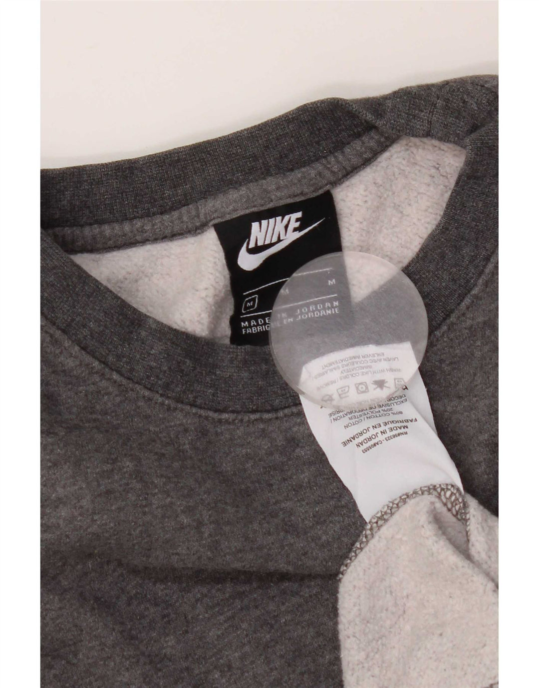 Felpa oversize da donna Nike UK 14 cotone grigio medio