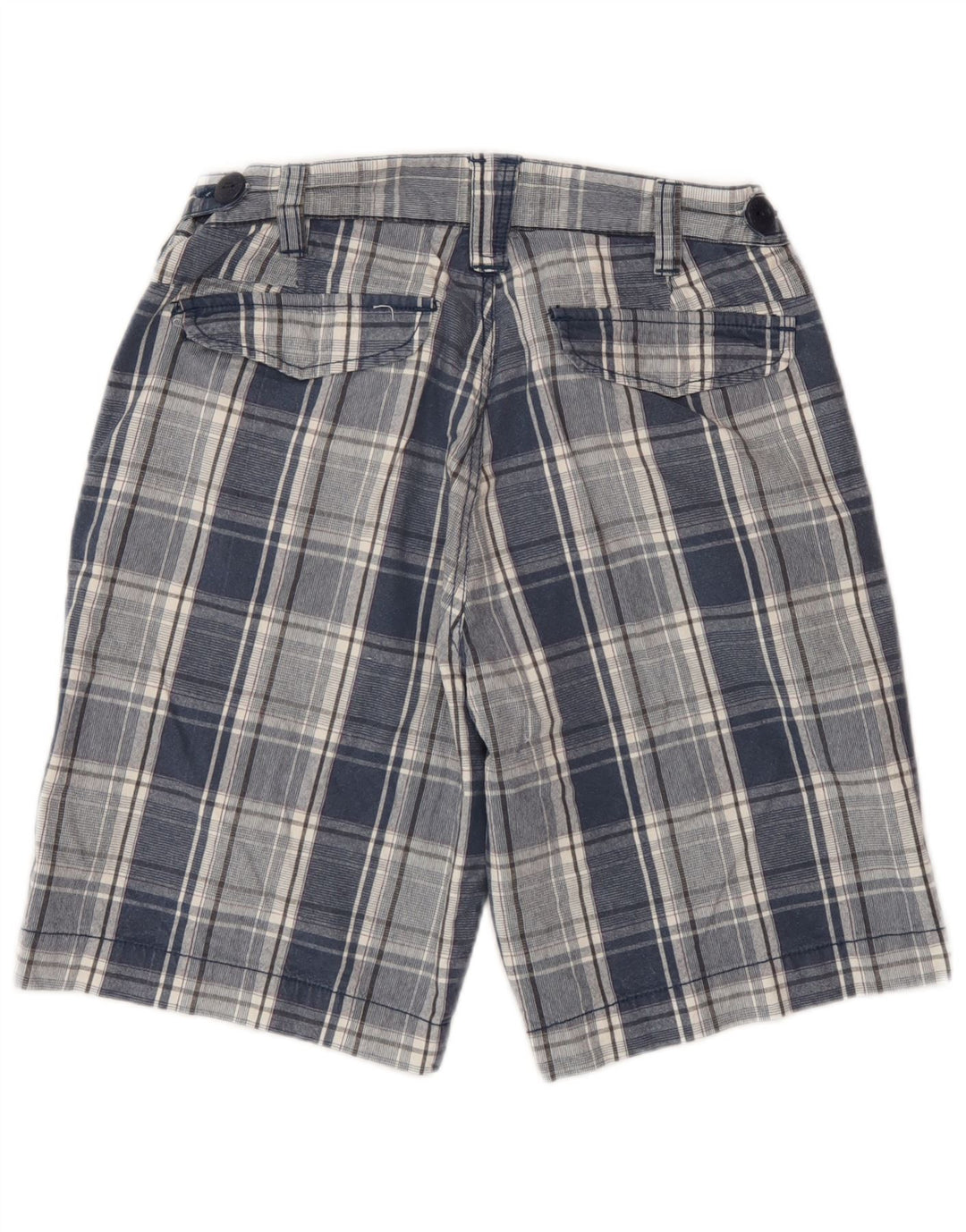 Pantaloncini chino da uomo Outsider W30 in cotone a quadri blu medio