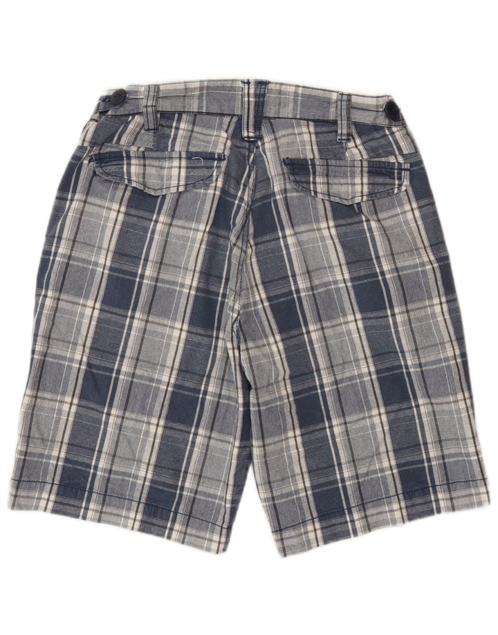 Pantaloncini chino da uomo Outsider W30 in cotone a quadri blu medio