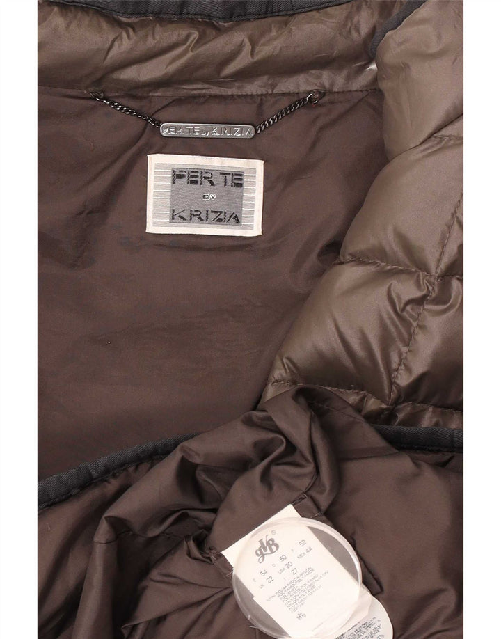Giacca imbottita da donna Perte by Krizia UK 22 3XL Poliammide marrone