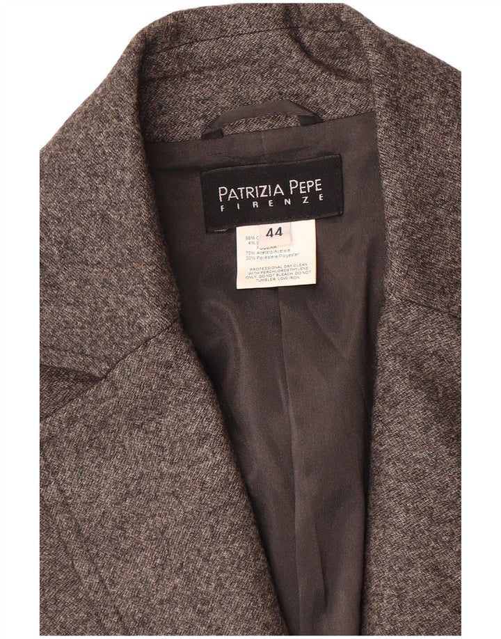 Giacca Blazer 3 Bottoni Donna Patrizia Pepe IT 44 Cotone Grigio Medio