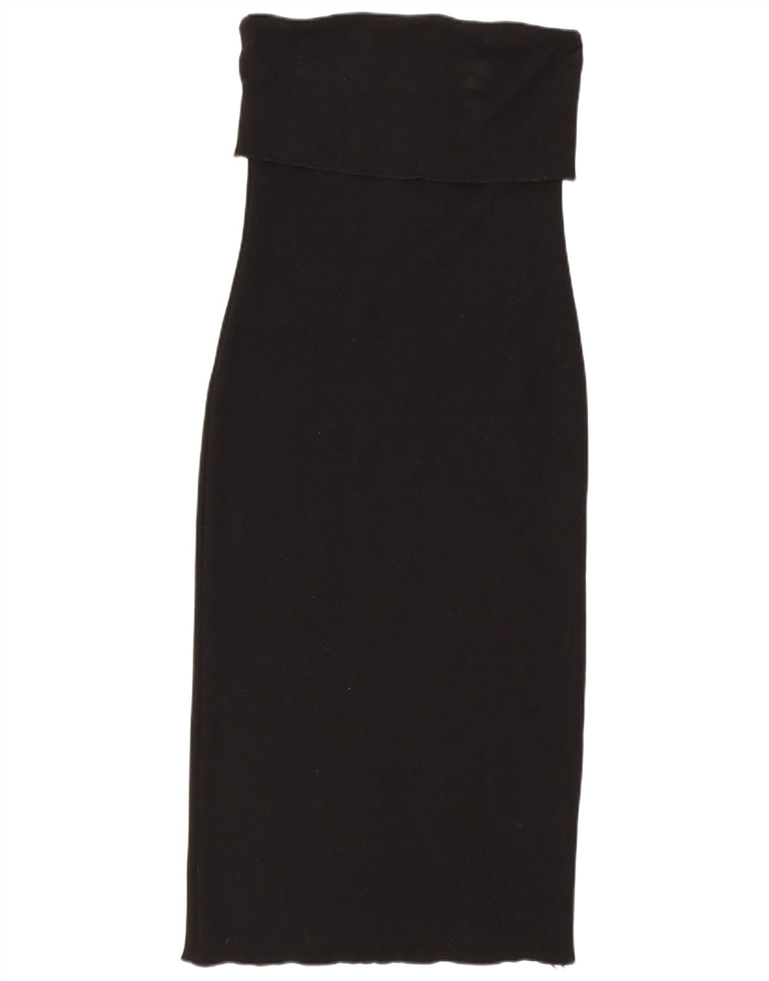 Abito senza spalline da donna Zara UK 12 viscosa nera media