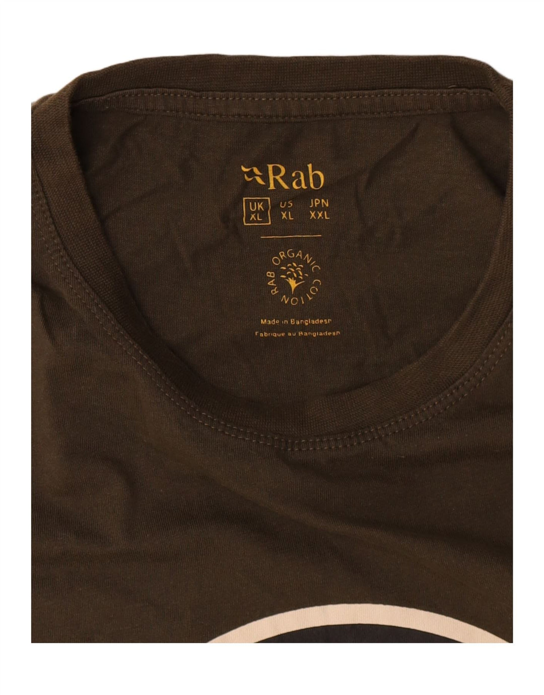 T-shirt grafica da uomo Rab Top XL in cotone kaki