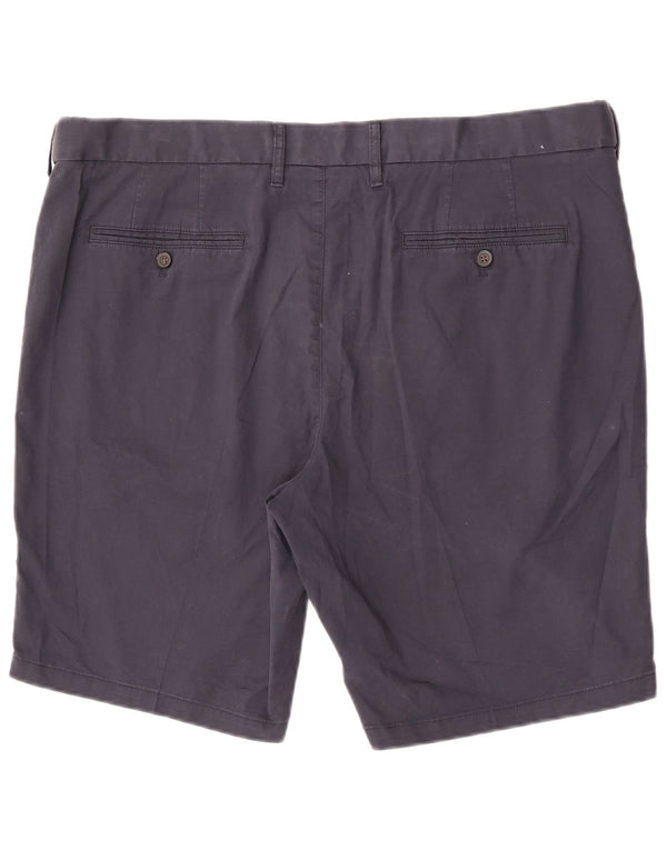 Pantaloncini chino da uomo Marks & Spencer W42 2XL cotone blu navy