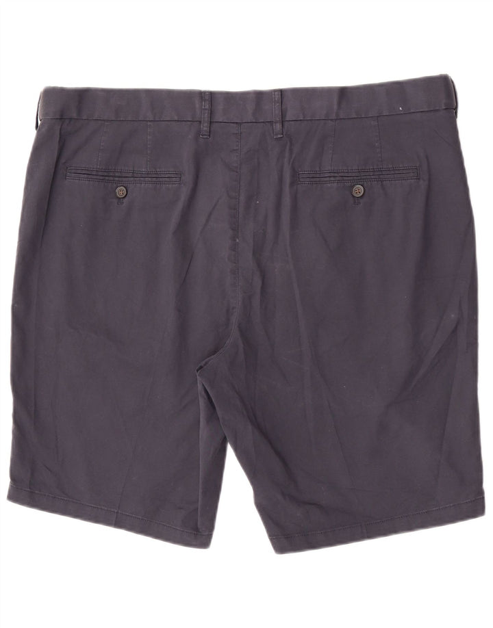 Pantaloncini chino da uomo Marks & Spencer W42 2XL cotone blu navy