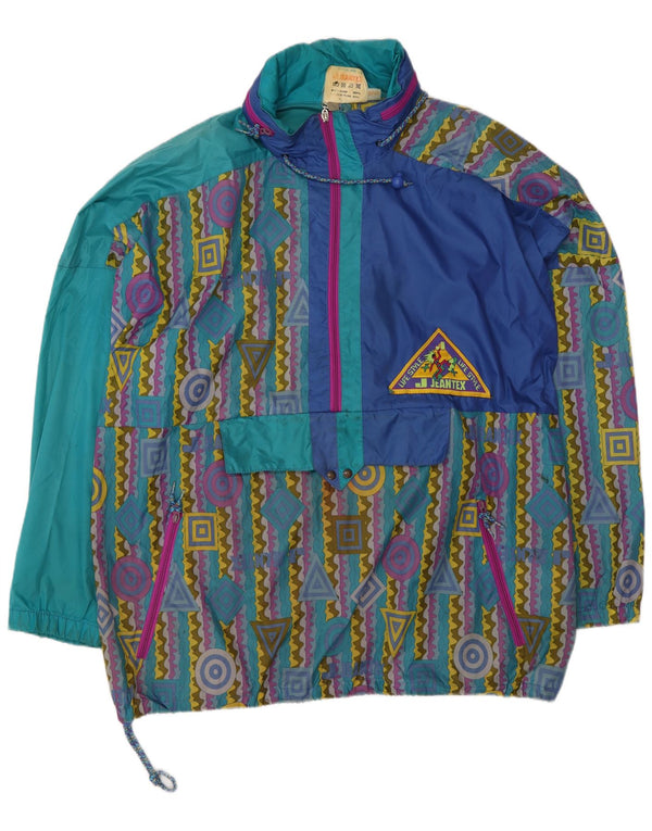 Giacca antipioggia da uomo con cappuccio J Jeantex IT 50/52 Large multicolore geometrica