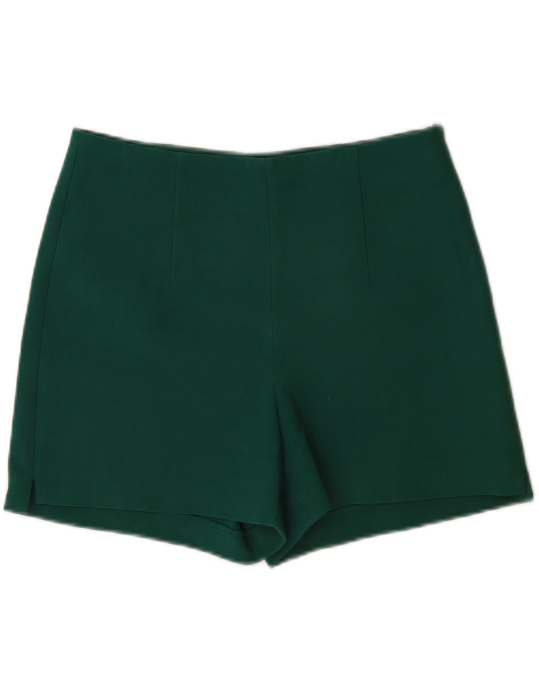 Pantaloncini casual a vita alta da donna Zara medi W28 poliestere verde
