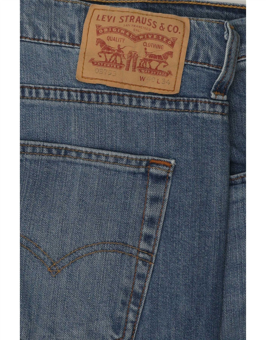 Jeans slim da uomo Levi's W40 L34 cotone blu
