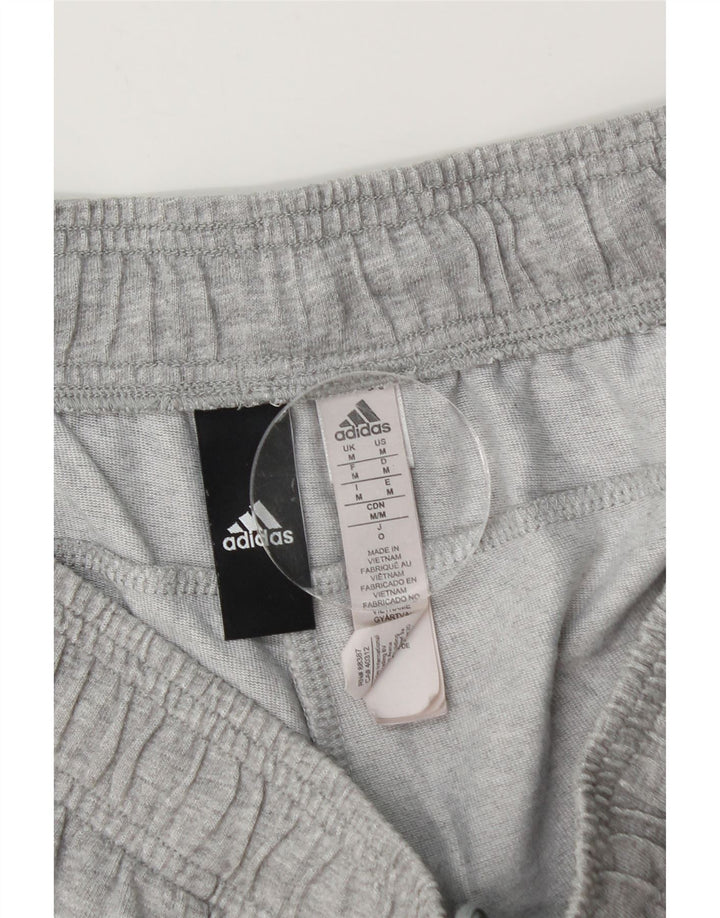 Pantaloncini sportivi da uomo Adidas in cotone grigio medio