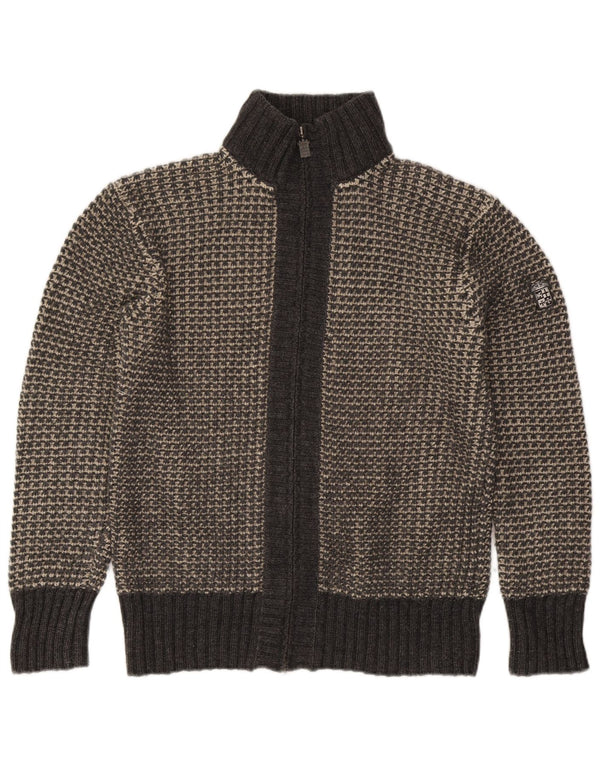 Maglione cardigan da uomo Marina Militare XL in lana geometrica grigia