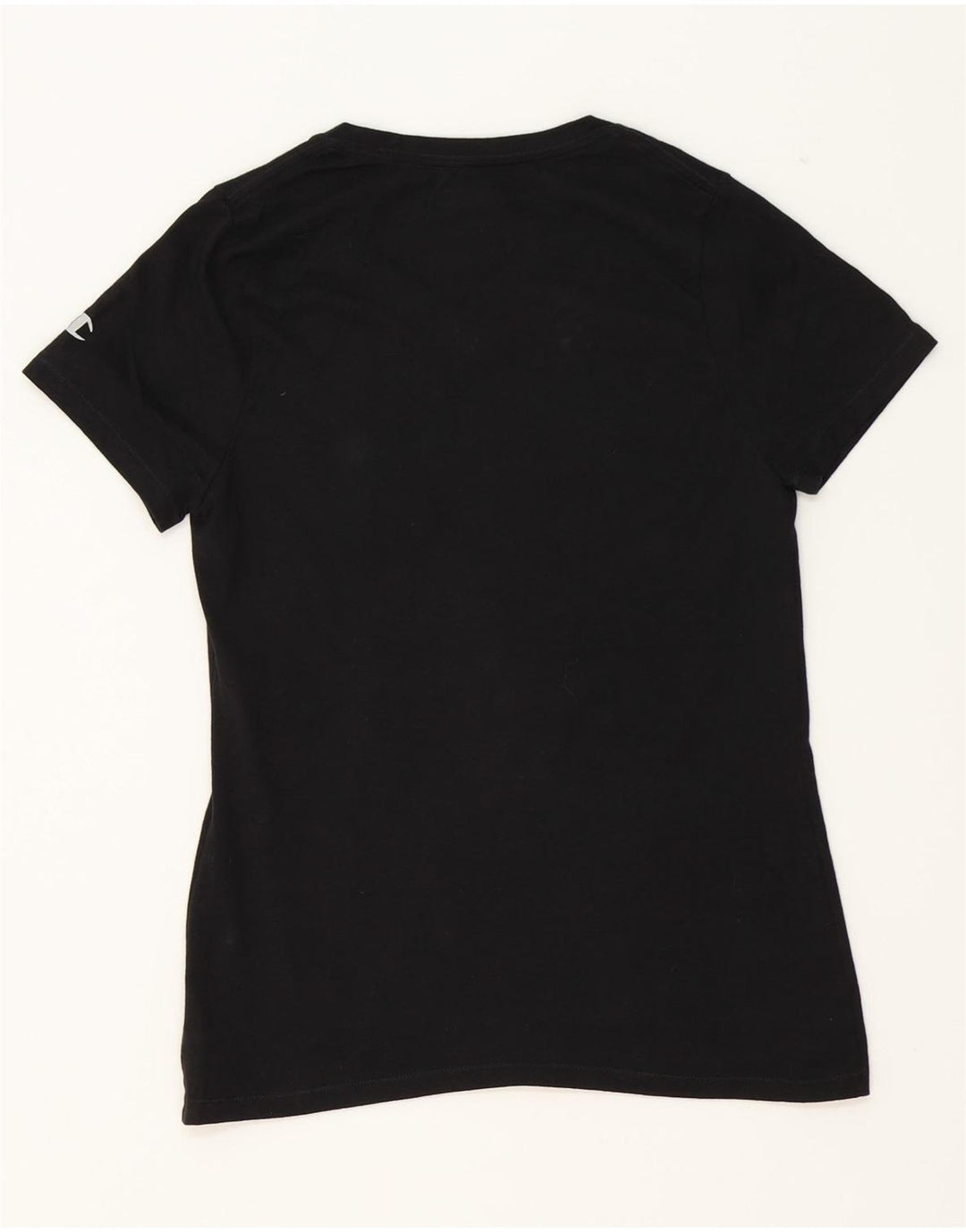 CHAMPION Womens T-Shirt Top UK 10 Small Black Cotton Vintage Champion and Second-Hand Champion from Messina Hembry 
