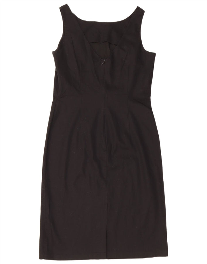Abito tubino senza maniche Marks & Spencer da donna UK 12 cotone nero medio