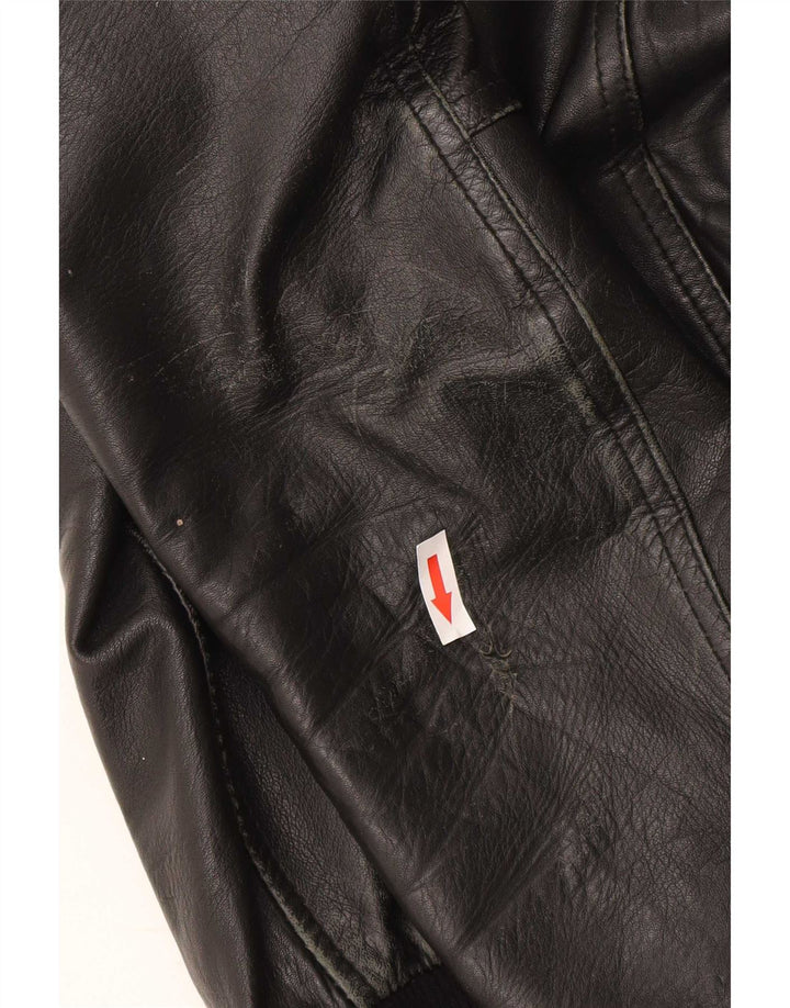 Giacca in pelle da uomo Kikc UK 38 media nera