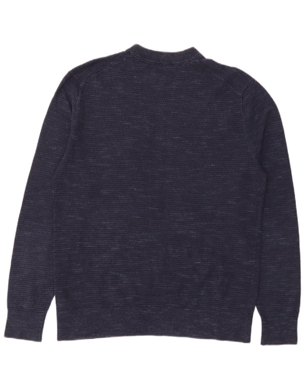 Calvin Klein Uomo Maglione girocollo maglione grande cotone screziato blu navy