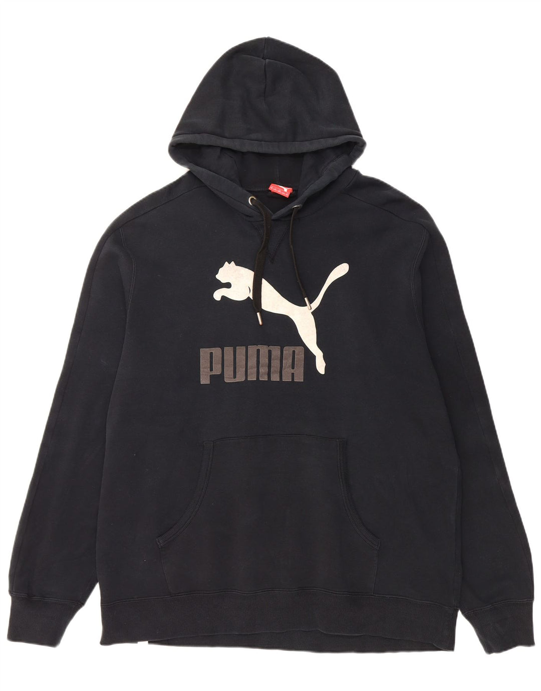 Felpa con cappuccio grafica da uomo Puma 2XL cotone nero