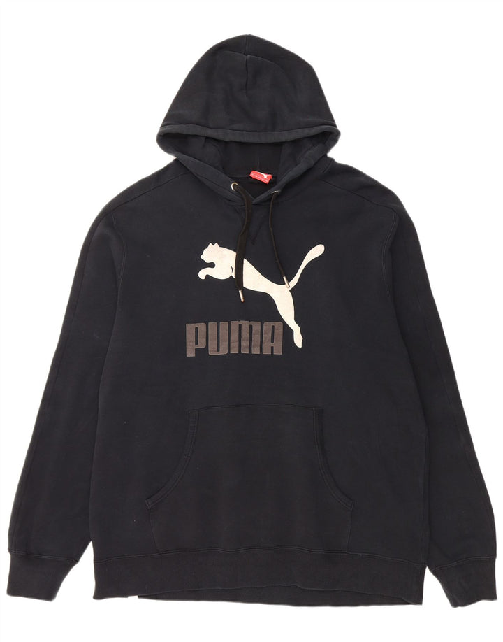Felpa con cappuccio grafica da uomo Puma 2XL cotone nero
